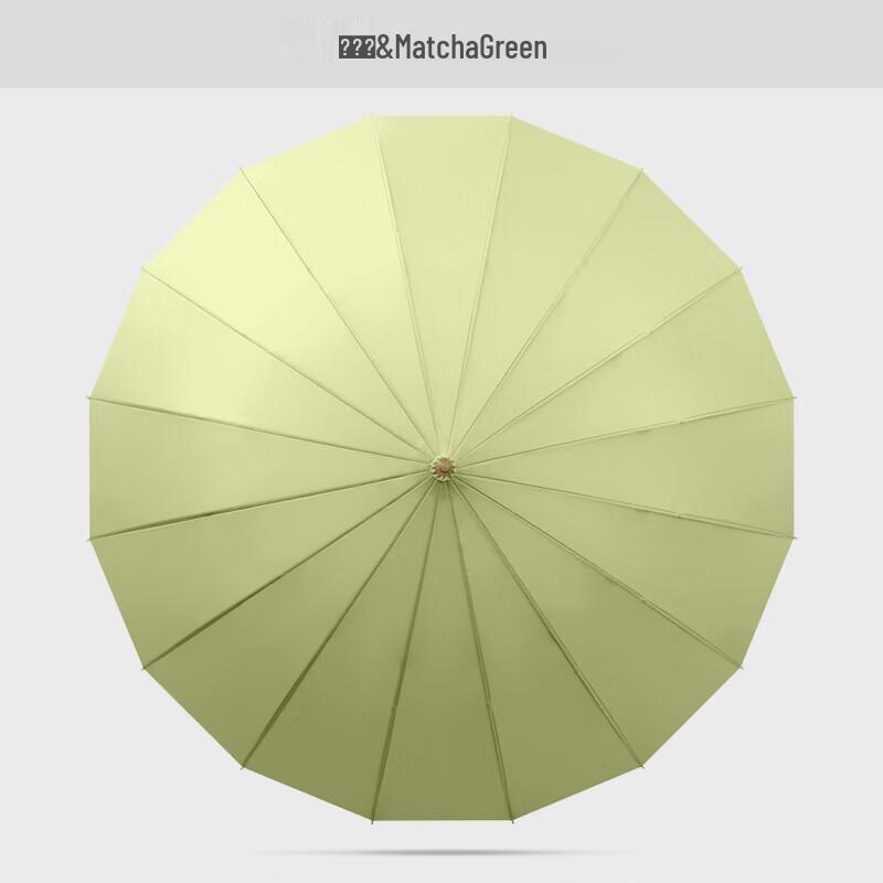 Reinforced 16-Rib Windproof Straight Umbrella