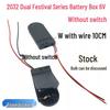 Dual Festival CR2032 Button Battery Holder with Wire and Flip-top Compartment, 6V Flat Type Series Connection
