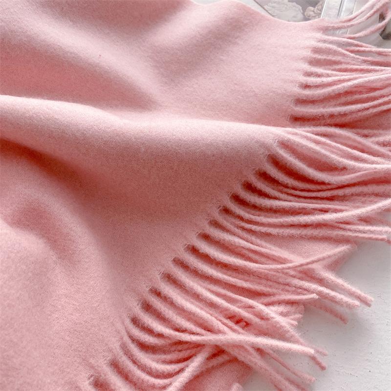 2025 Winter Wollschal für Damen Langer Warmer Kaschmirschal Hijab Einfaches Damen Schal Wickeltuch Weibliches Pashmina Bandana Kopftücher Neu