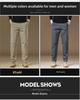 Men's Khaki Stretch Casual Pants - 2024 Spring/Autumn High-End Cotton Loose-Fit Overalls.