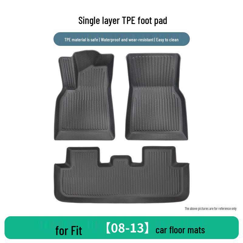 Three-Piece TPE Floor Mats for Honda Fit 08-13: Durable, Dirt-Resistant, Custom Fit