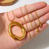 Stainless Steel Irregular Pendant Necklace for Women Snake Bone Chains Trendy 18K Gold Plated Jewelry