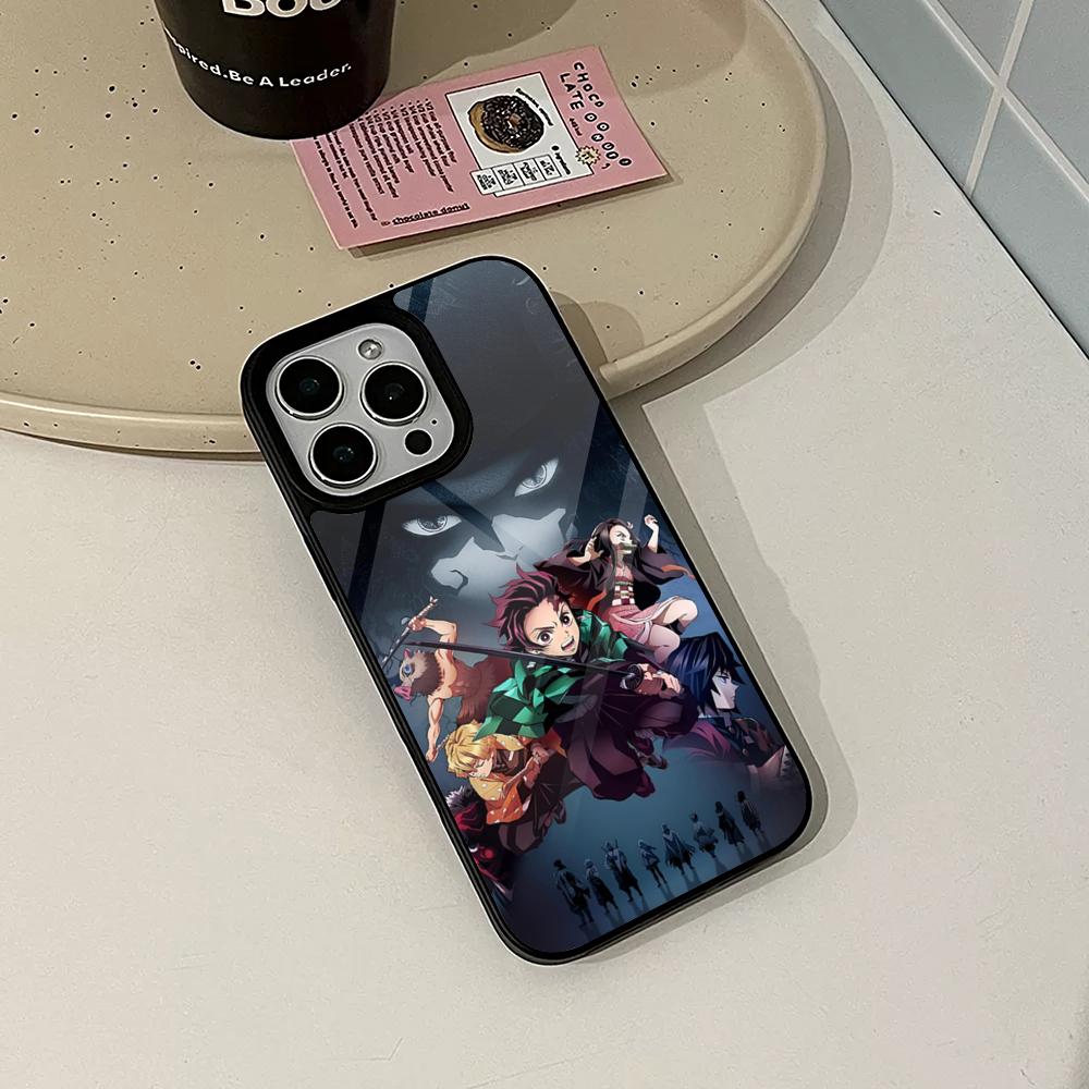 Anime Demon Slayer Phone Case for Iphone 17 16 15 14 Air 13 12 11 Pro Max Mini Plus Fundas Shell PC+TPU Cover