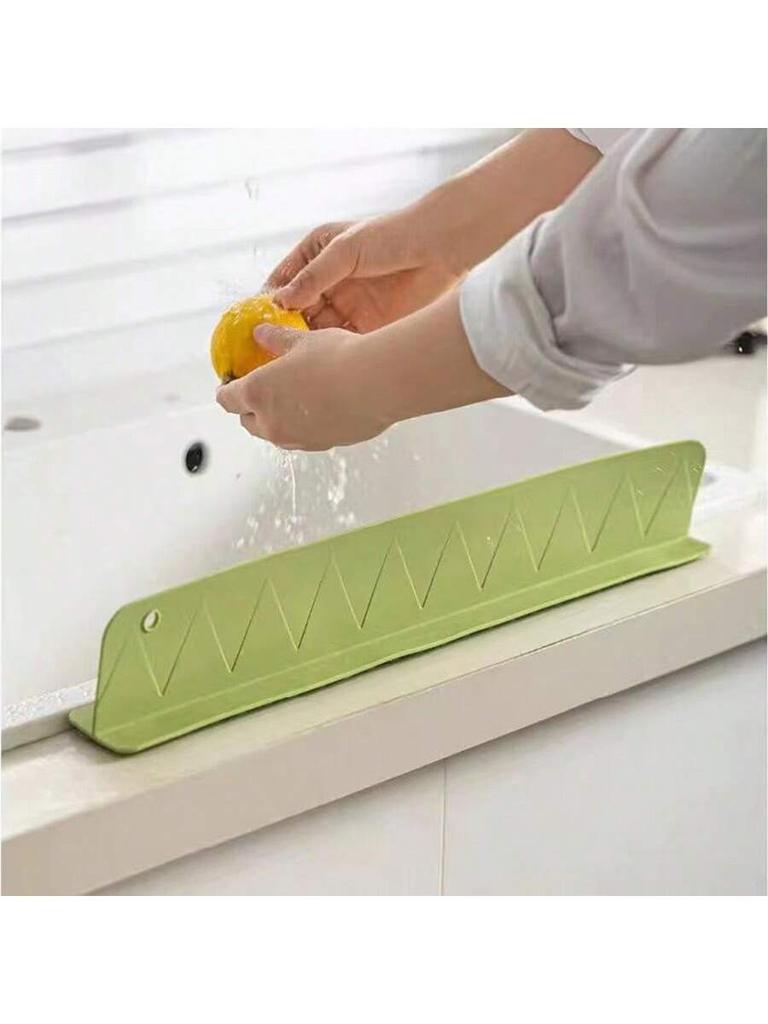 1pc extended sink water stop strip, silicone suction cup, water blocking plate, bathroom sink, splash proof device
