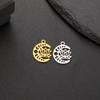 LIKGREAT 5pcs/lot Wholesale Lotus Charm for DIY Bracelet Necklace Stainless Steel Jewelry Handmade Boho Gift for Jewelry Making