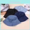 Lightweight Breathable Denim Fisherman Hat Spring Autumn Thin Visor Cap Outdoor Sun Hat