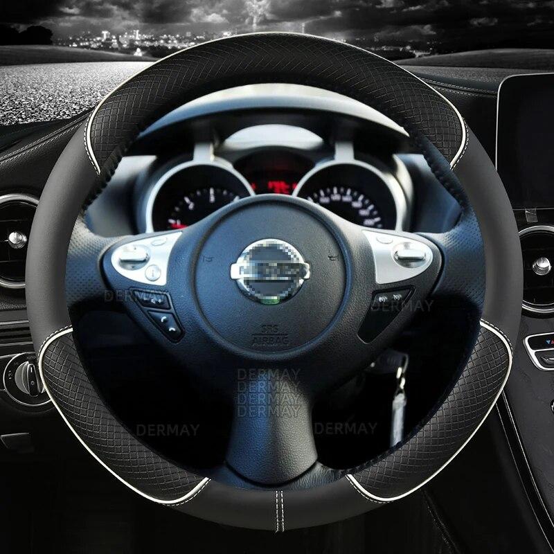 For Nissan Juke F15 F16 2010~2023 Car Steering Wheel Cover Non-slip PU Leather Auto Accessories Fast Shipping