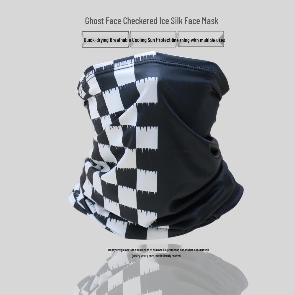 Giant Panda Ice Silk Sun Protection Face Mask - Quick-Drying Neck Gaiter for Men & Women