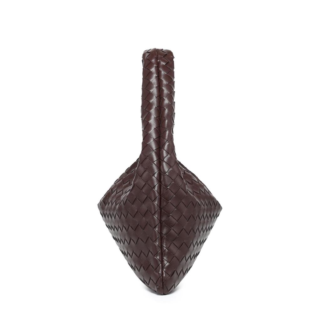 High-Capacity Soft Leather Hand-Woven Underarm Bag – Solid Color, Casual, and Stylish Handbag