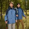 Unisex Windproof Waterproof 3-in-1 Logo Windbreaker Jacket with Detachable Coat for Couples
