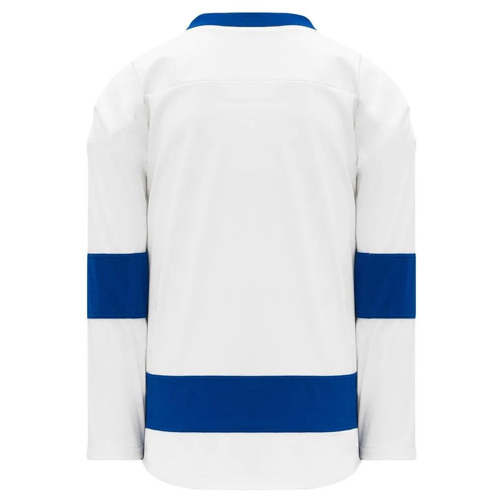 Unisex Blank Hockey Jersey V‑Neck Mesh Long Sleeve White Blue Sports T-shirt Uniform for Men Women Unisex Streetwear Print Top