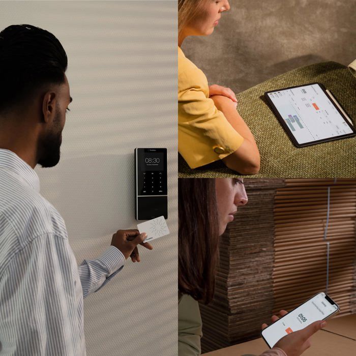 TimeMoto TM-818 SC Système de pointage avec Lecteur MIFARE et RFID Jusquà 2000 utilisateur - y Compris Logiciel de