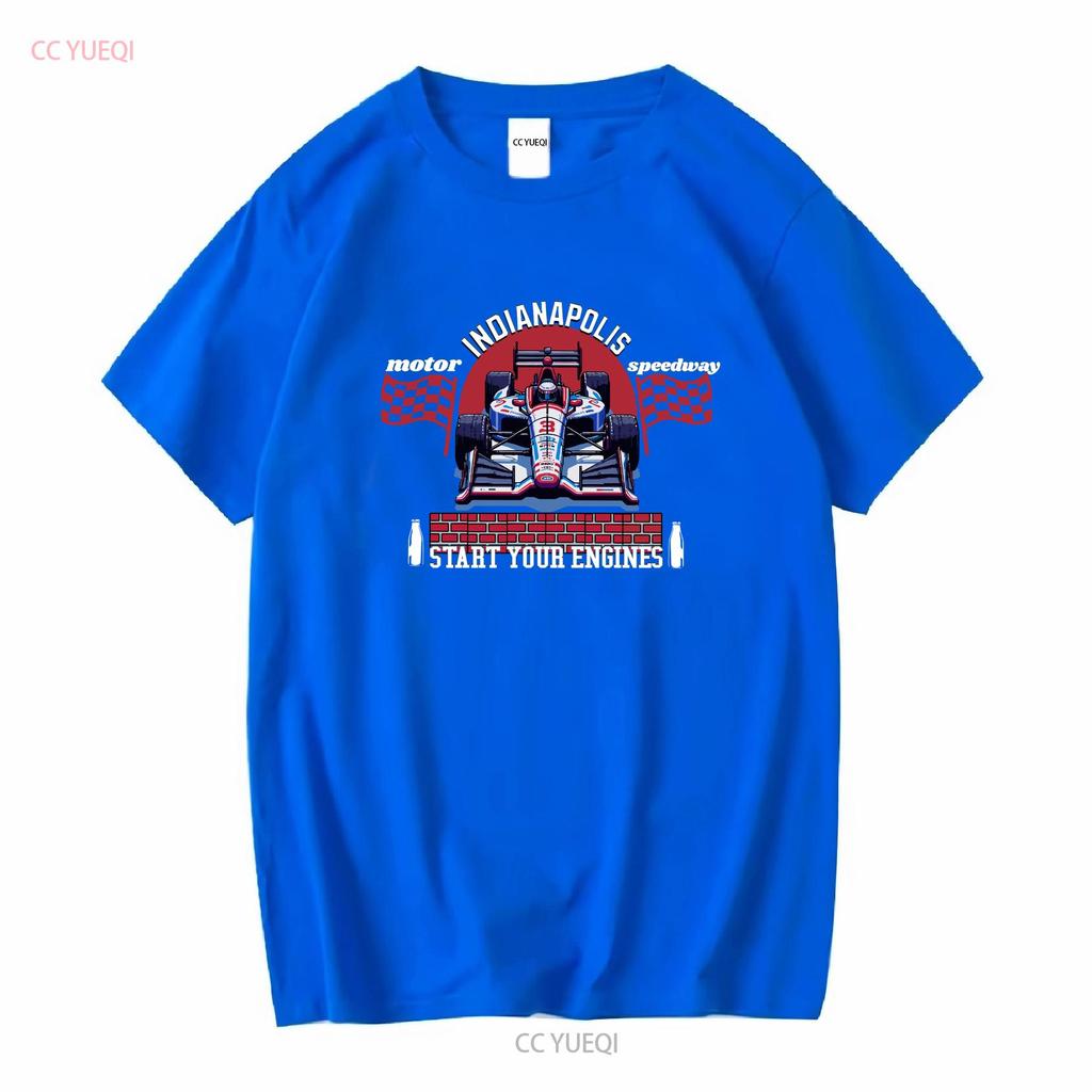 Indianapolis Speedway IndyCar T-shirt Indiana Oversize Regalo perfetto per i fan manica lunga o corta vintage Lavata Morbida