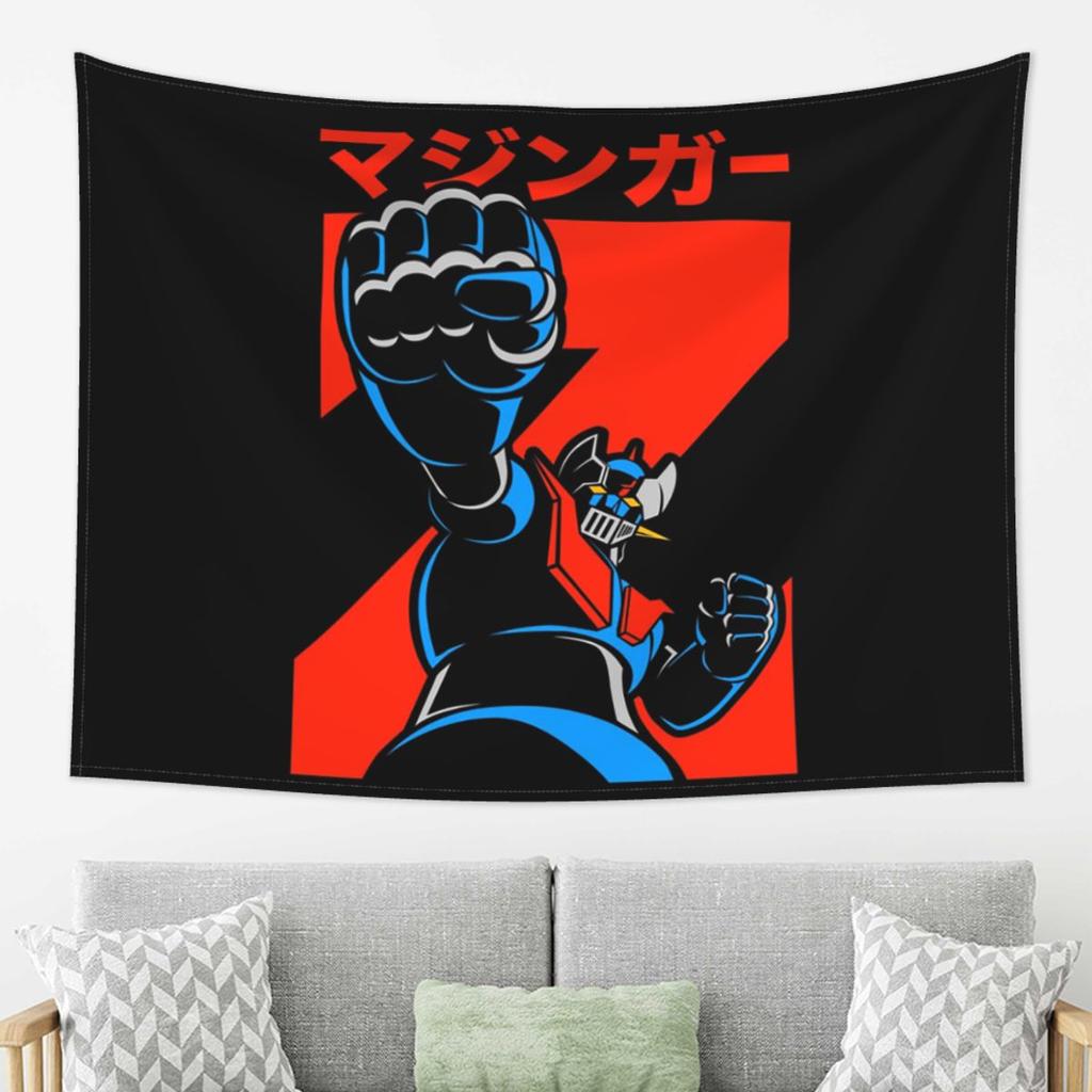 Mazinger Z Goldorak Actarus Grendizer Mask Tapestry Wall Hanging Aesthetic Home Decoration Tapestries for Dorm Room