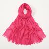 Large Size Cotton Feeling Scarf Women Plain Foulard Femme Luxury Hijab Long Bandana Evening Party Dress Shawls and Wraps