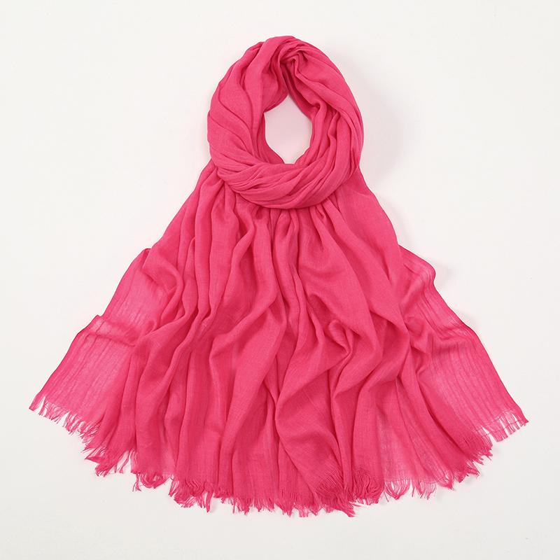 Large Size Cotton Feeling Scarf Women Plain Foulard Femme Luxury Hijab Long Bandana Evening Party Dress Shawls and Wraps