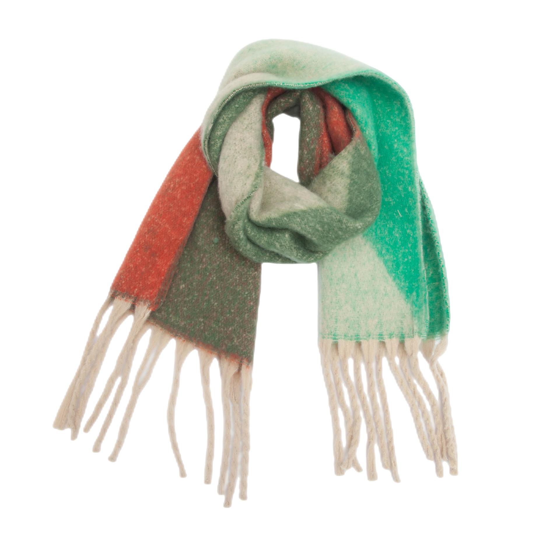 

Шаль осень-зима толстый шарф с геометрическим рисунком и кисточками 05#