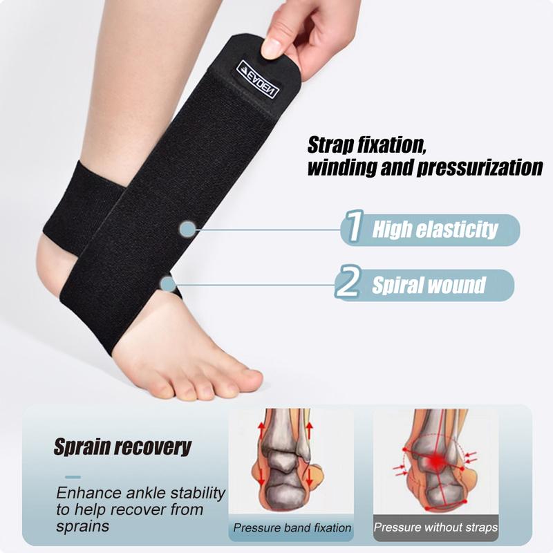 1 PCS High-Elastic Ankle Wraps Ankle Brace Support, Adjustable Compression Ankle Sleeves for Running, Tennis, Sprains, Arthritis