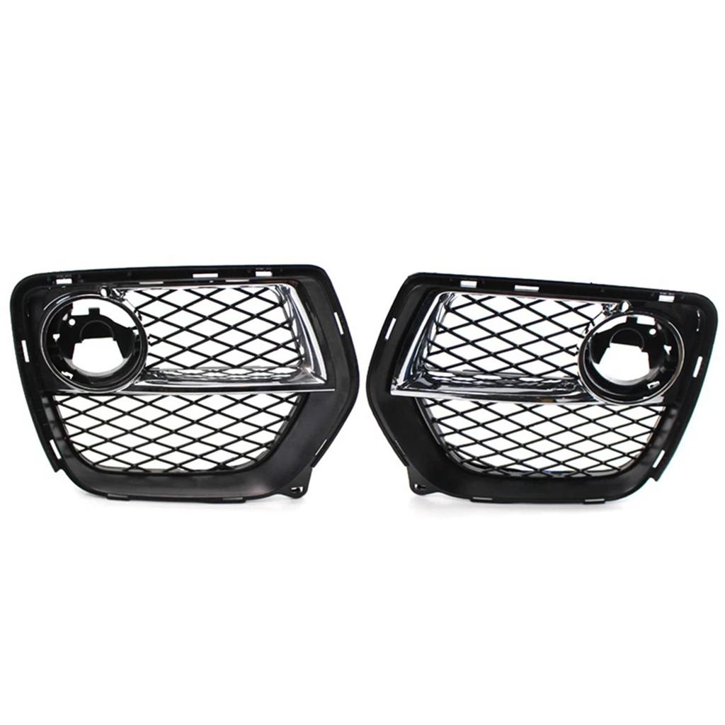 Left/Right Replacement Mesh Grille with Trim Intake Cover Front Bumper Fog Lamps Frame Grille 51117312605 Auto Accessory