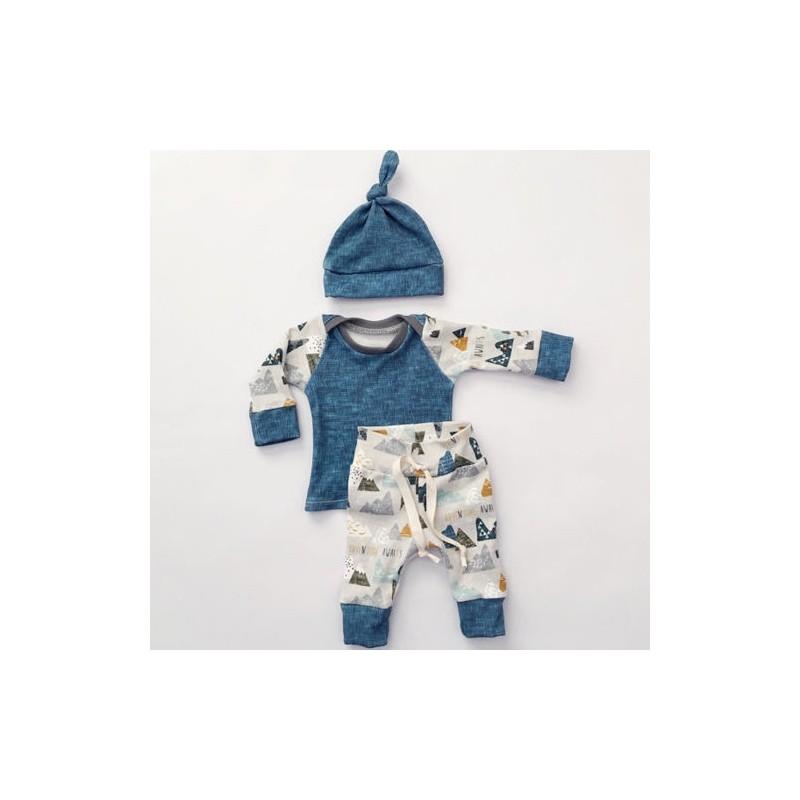 Ensemble 3 pièces de qualité supérieure pour nouveau-né garçon fille, barboteuse, combinaison, t-shirt, pantalon, pour un confort élégant