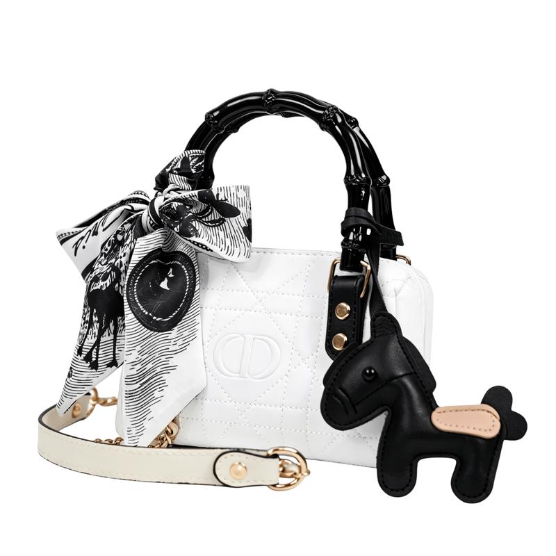 DIOR Bag [Customized Cosmetic Bag] Classic Black and White Niche Exquisite Trendy High-end Retro Versatile Ins Style Cool Style Storage Portable