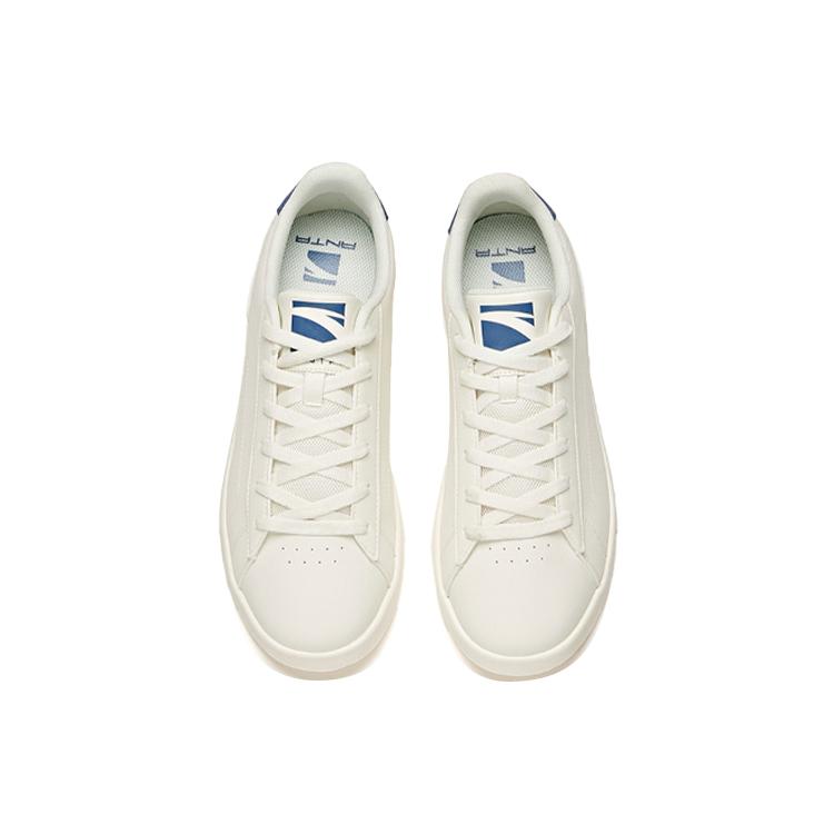 Anta Non Slip Lightweight Low Top Skateboard Shoes Men's White Blue 112118065-2