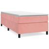 Cadre de lit avec matelas - Maison Exclusive - 80x200 cm - Velours rose - Relaxation maximale