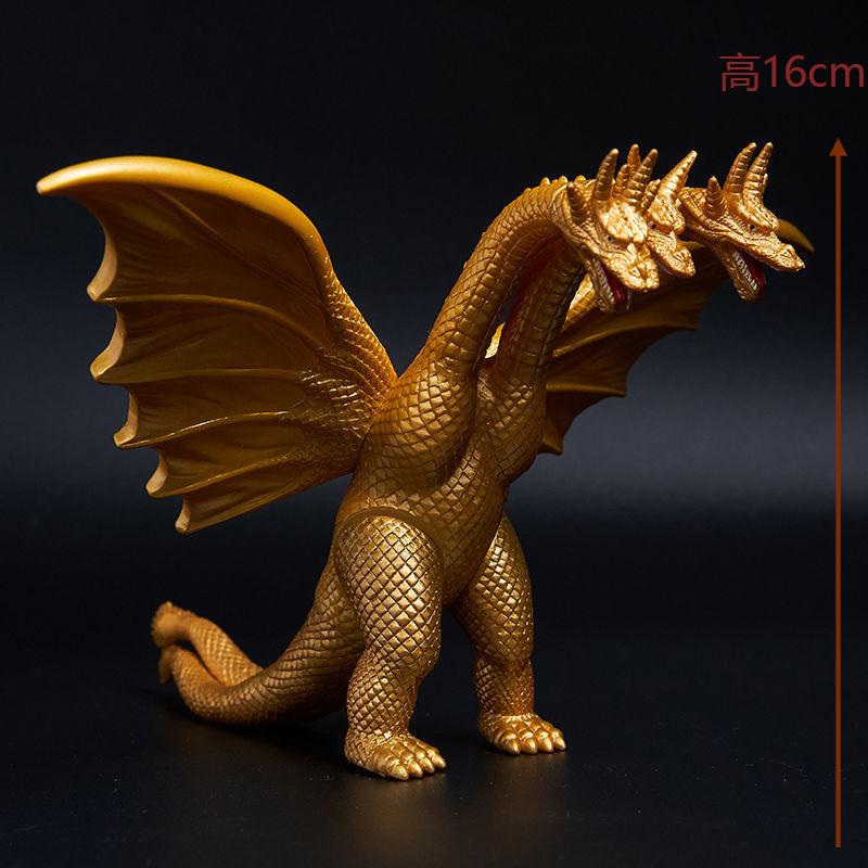 18CM Godzilla VS King Kong 3 Têtes Drago King Ghidorah Gorille Godzilla Colle Souple Figurine d'Action Jouet de Collection