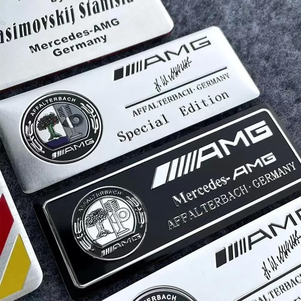 3D Aluminum Car Body Trunk Decoration Badge Sticker Auto Accessories AMG W108 W124 W126 W140 CLE A B C D Class For Mercedes Benz
