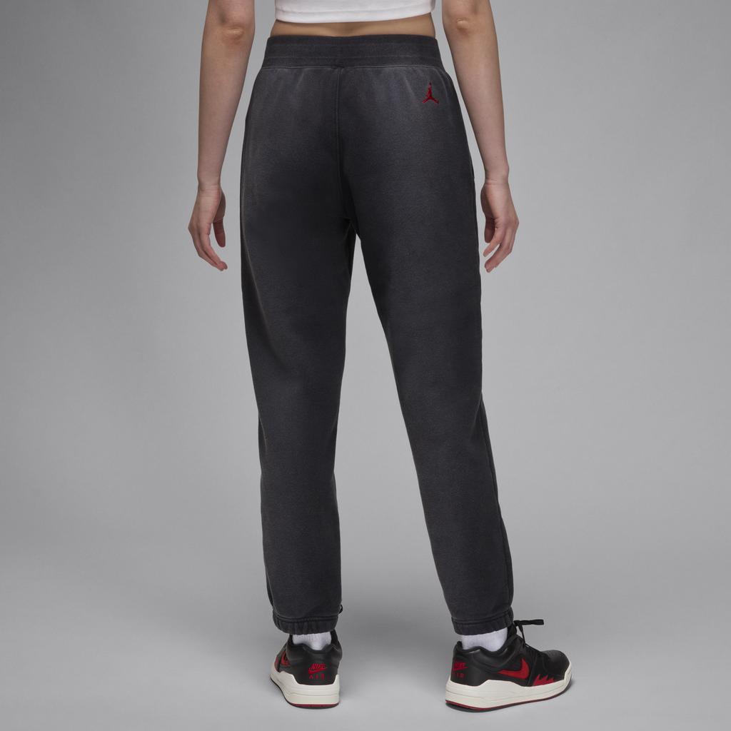 Jordan Flight Fleece Lace-Up Comfortable Loose Soft Casual Pants Women pants Black FV7069-010