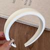Elegant Textured High Crown Headband for Women - Solid Color Sponge Hair Accessory