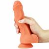 Female Silicone Dildo Double Layer Soft Masturbator Foreskin Sucker Dildo
