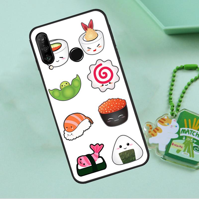 Sushi Maki Rice Kitchen Food Cute For Huawei Nova 12i 12s 7i 8i 11i 9 10 SE Y90 Y60 Y70 Y72 Y61 Y91 P30 P40 Lite P60 Pro Case