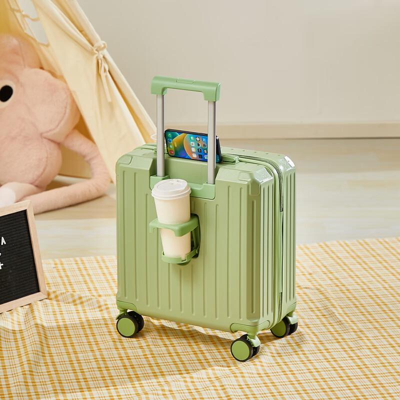 Zhangshangtanxiong Spinner Carry-On Luggage with Cup Holder 18 inch