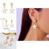 Summer Beach Jewelry Starfish Earrings With Electroplated Alloy For Women Casual Use