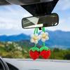 Floral Design Crochet Curtain Tie Back Wool Woven Rearview Mirror Pendant  Teachers Gift