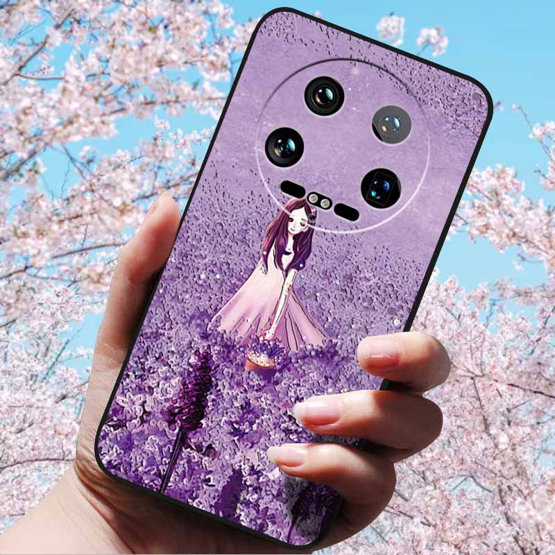 For Xiaomi 14 Ultra 5G 6.73" 14 Pro Cases Fashion 3D Retro Embossed Relief Soft TPU Siliocn Back Cover for Xiaomi 14 Capa Mi 14