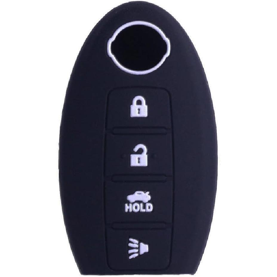 Sillicone Key fob Skin Key Cover Remote Case Protector Shell for Nissan Teana Murano Maxima Pathfinder Rogue Versa 370Z Sentra Altima Smart Remote 4