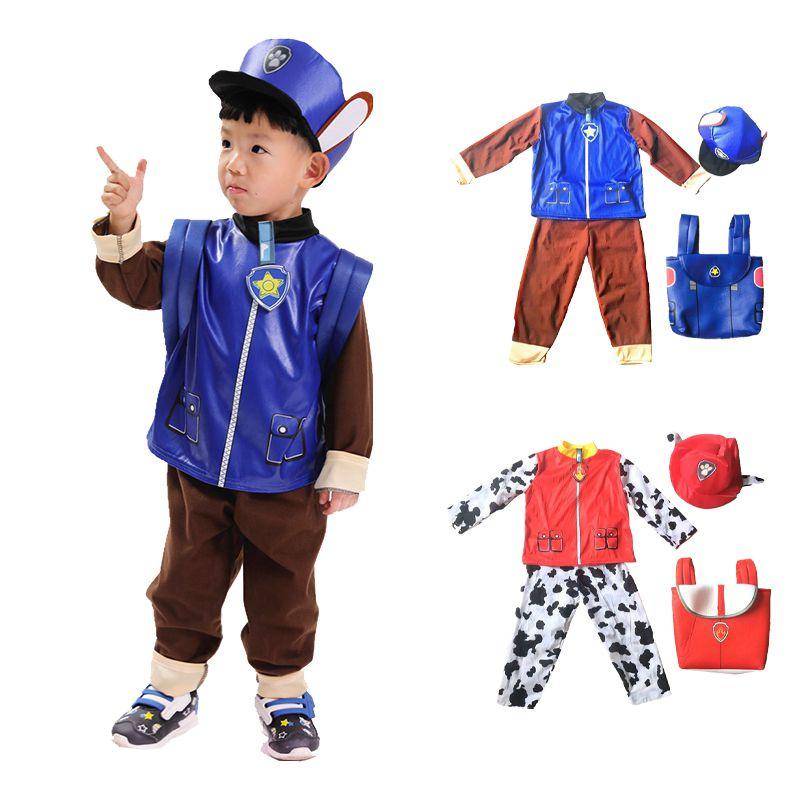 Entzückendes Paw Patrol Kinder Cosplay Kostüm mit Marshall Chase Skye Party-Outfit