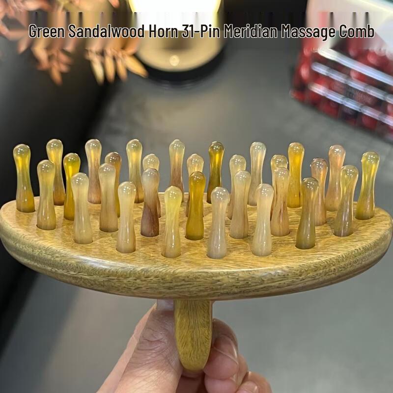 Sandalwood Horn Head Massage Comb