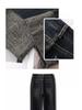 Women's Slimming Thicken Straight-Leg Nine-Point Cigarette Jeans - Autumn/Winter 2024 Edition