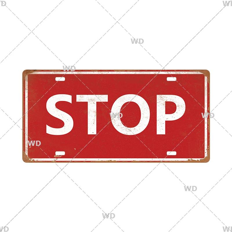 Smile WIFI Toile Caution License Plate Store Wall Decor Restrooms Tin Sign Vintage Road Guide Metal Sign Painting Plaques Poster