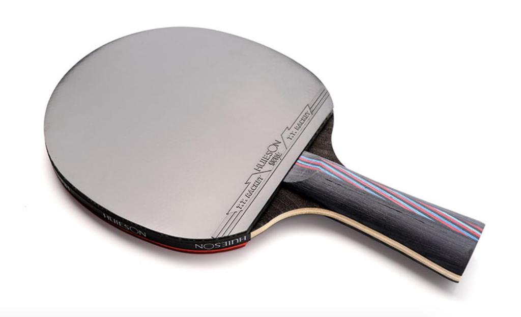 Table Tennis Racket Shake Hand Made in China with Case Rubber Carbon Plywood 204g Flare Grip [Mui Bien] Non-Adhesive