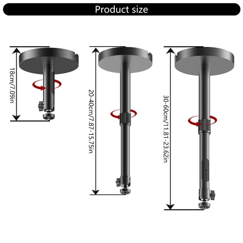 Universal Ceiling Mount Projector Bracket 360 Degree Rotatable Hanging Rack Extendable Height for Various Environment