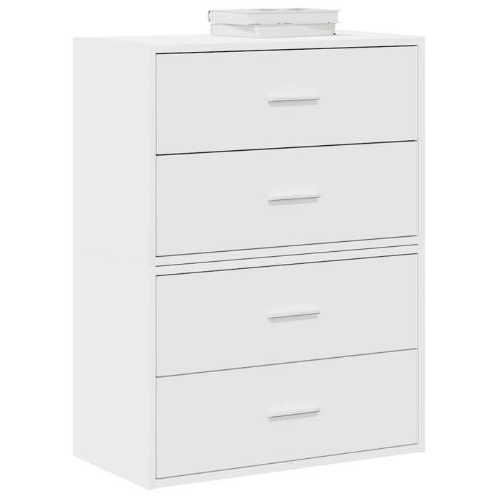 VidaXL Cabinets with 2 Drawers 2pcs White 60x31x40cm Engineered Wood, Storage Cabinet, Sideboard, Buffet Cabinet, 858822