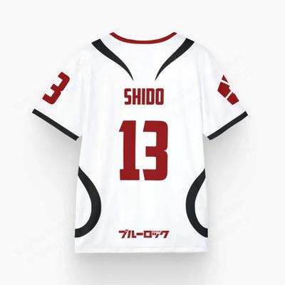Mens Blue Lock Anime Jersey Sae Itoshi Cosplay 3D Print T-Shirt Fashion Oversized