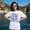 Retro Linocut Bird Shirt Vintage 90s Style Animal Graphic Tshirt Floral Shirt Gift For Nature Lover Casual Clothing Unisex Tops