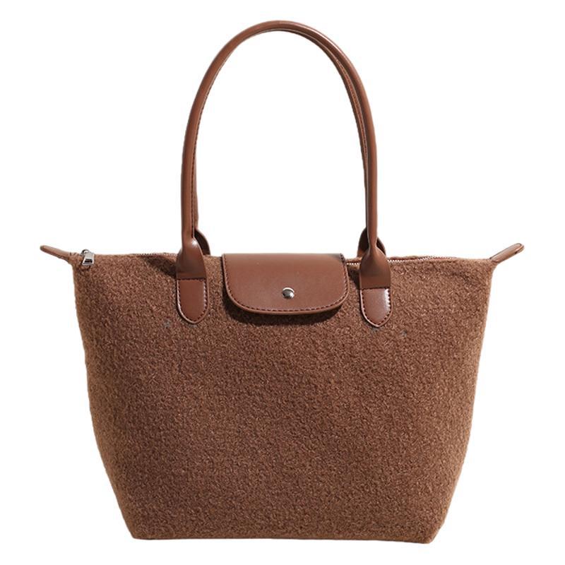 2025 New Felt Tote Bag Leather Personalized Gift Packaging Bag Simple Atmosphere Felt Shoulder Bag