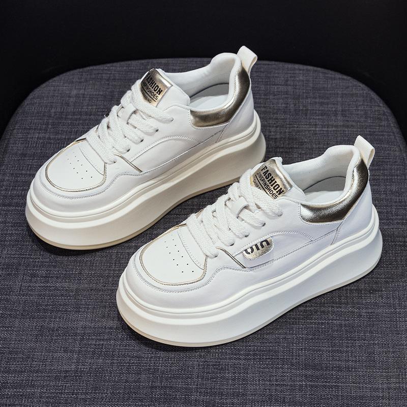 Muffin Shoes Platform Women's Spring and Autumn New Versatile Sports Small Casual Board Shoes Casual
