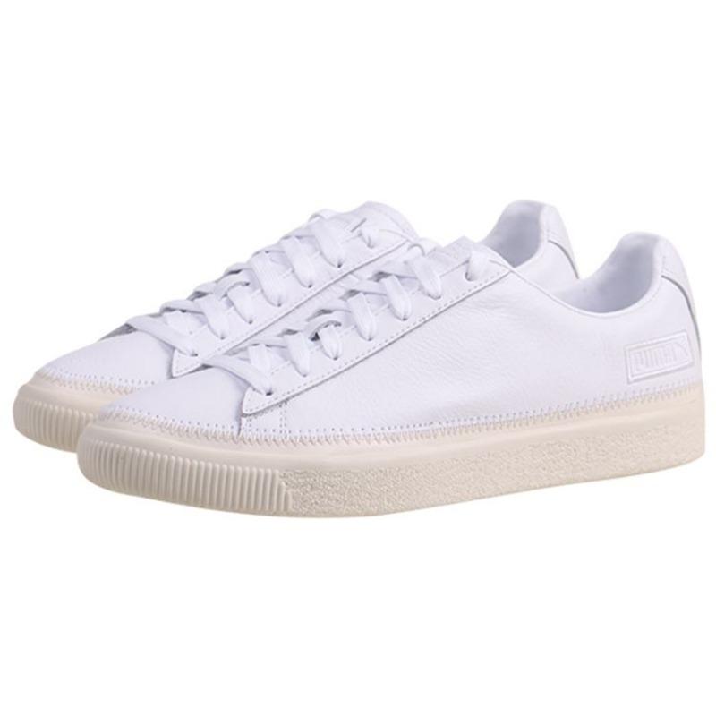 Puma Basket Stitched Unisex Low-Top Sneakers White 368387-01